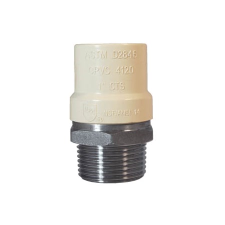 Legend Valve 1-1/4 MIP X CPVC SS TRANS FTG 302-436